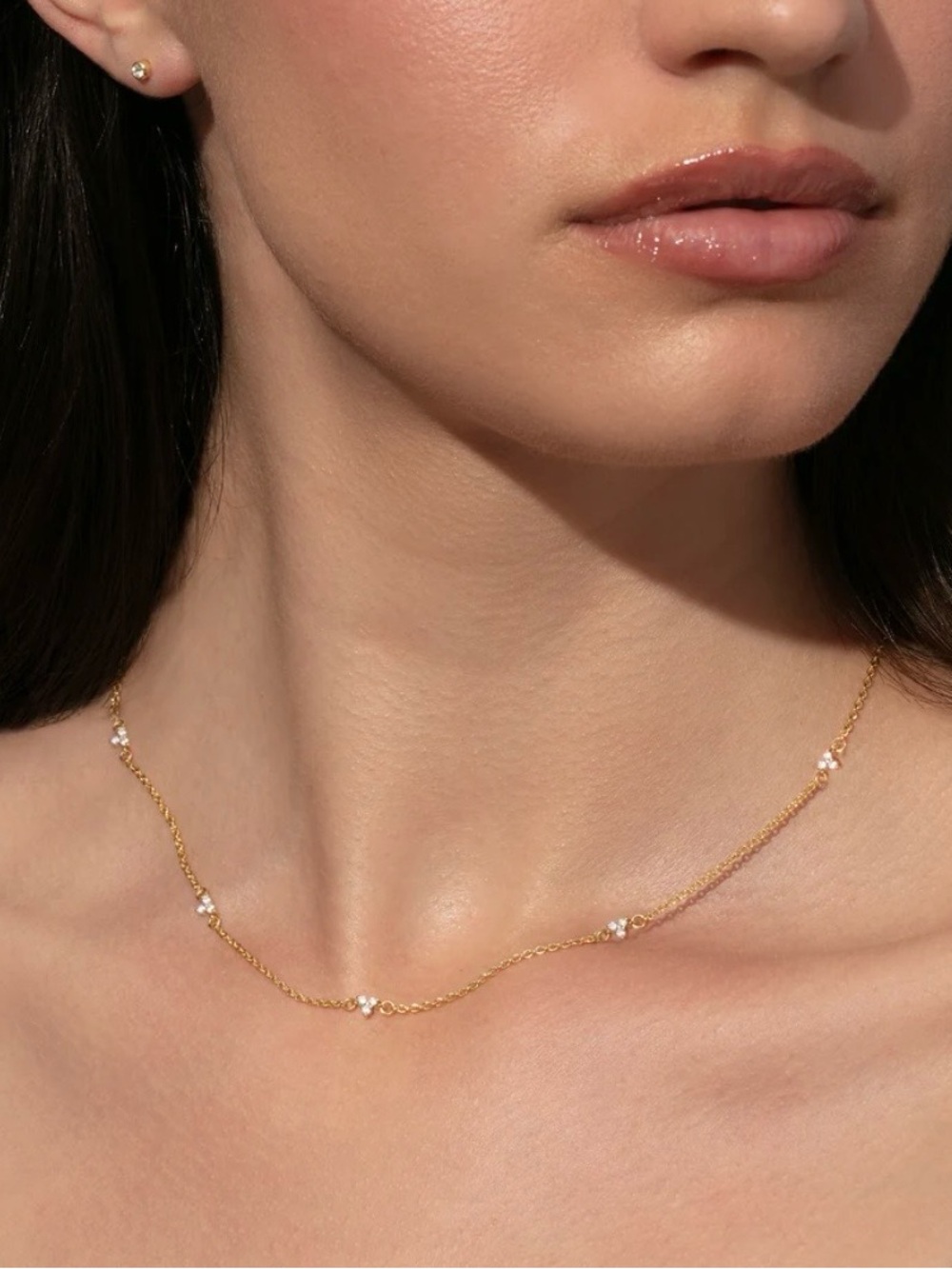 NEW Uncommon James Gold In Bloom Dainty Chain Necklace